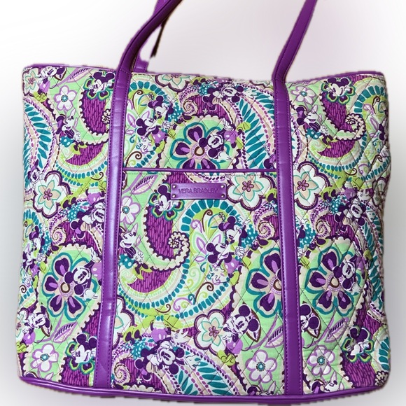 Vera Bradley Handbags - Vera Bradley Disney Mickey Tote Plums Up Large